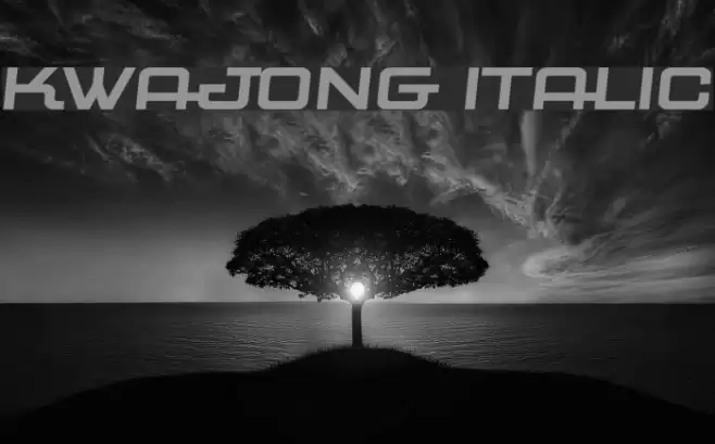 Kwajong Italic Font examples