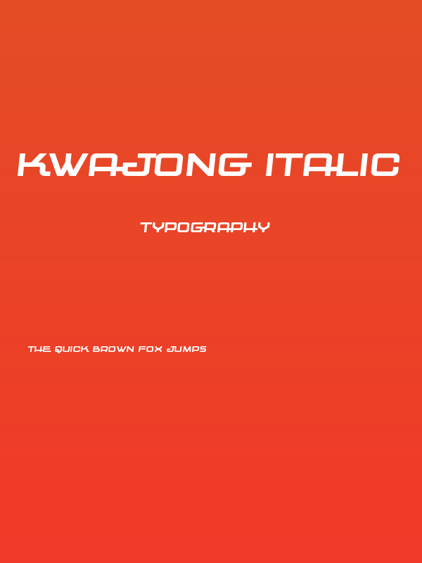 Kwajong Italic Poster