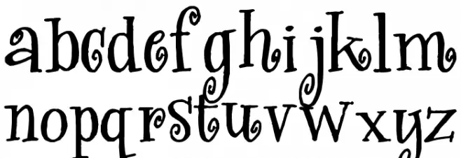 Kwekel Font LOWERCASE