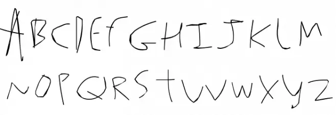 Kwikfont Caratteri MAIUSCOLE