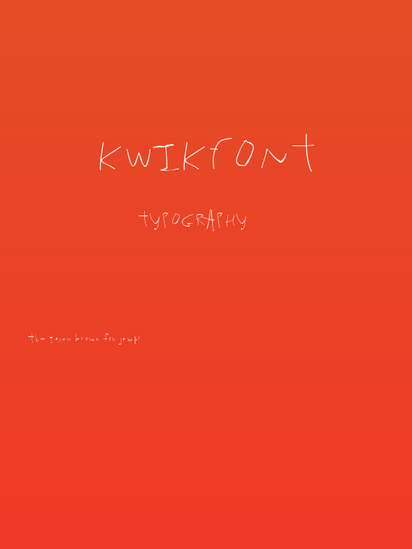 Kwikfont Poster