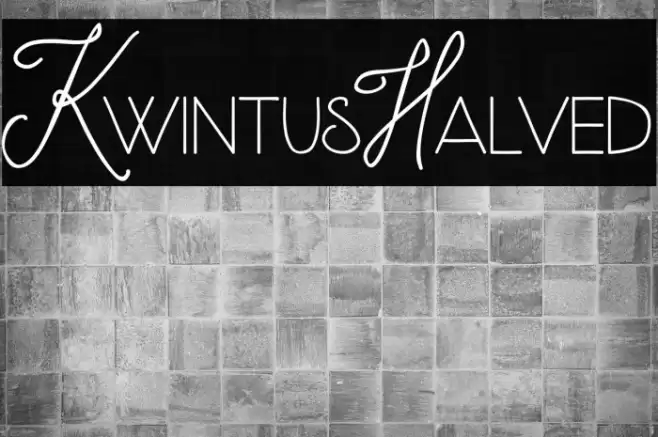 KwintusHalved Font examples