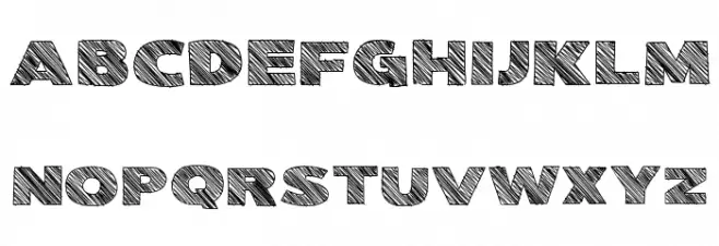 Kwixter Sketch Font Litere mari