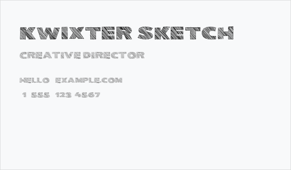 Kwixter Sketch Business Card