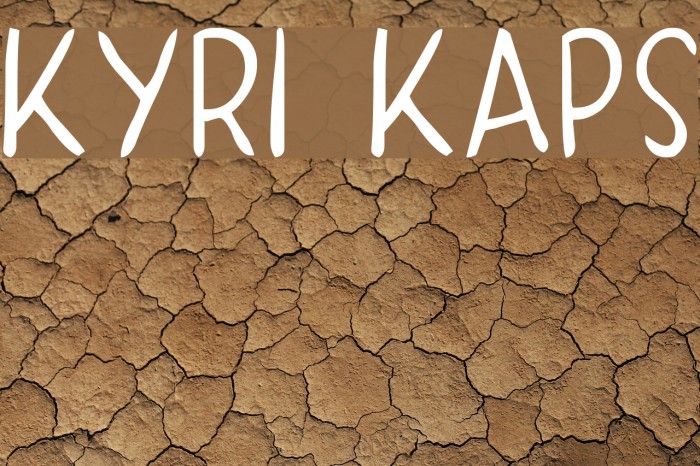KYRI KAPS Font examples