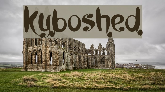 Kyboshed Font examples
