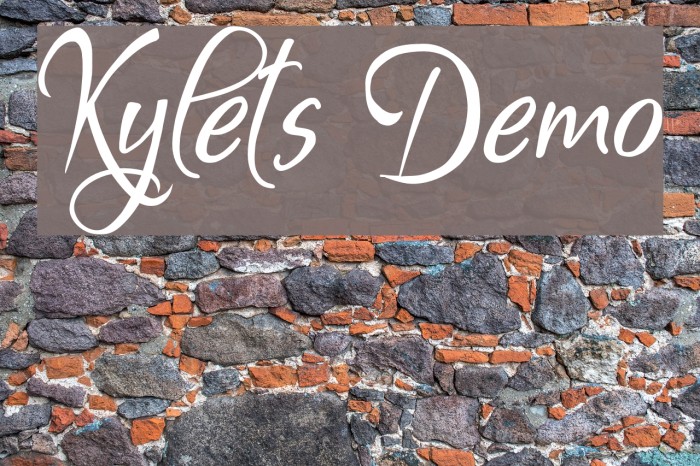 Kylets Demo Шрифта examples