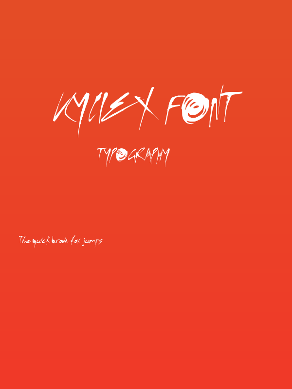 Kylie X Font Poster
