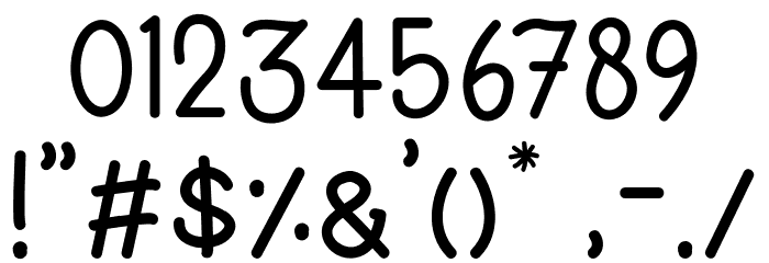 KylieJeslynRegular Font OTHER CHARS