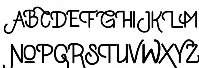 KylieJeslynRegular Font UPPERCASE