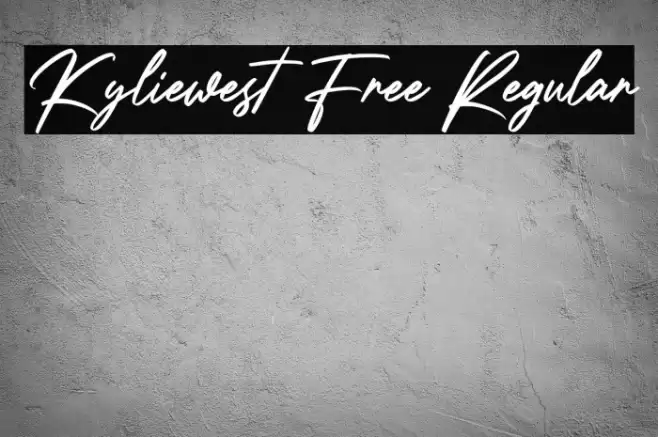 Kyliewest Free Regular Font examples
