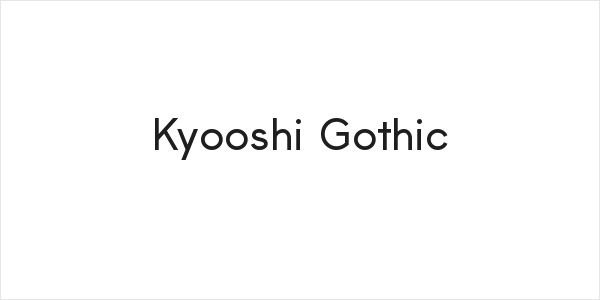 Kyooshi Gothic Logo