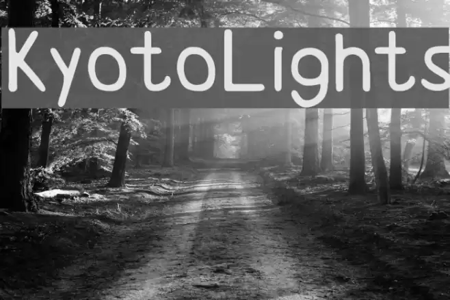 KyotoLights Font examples