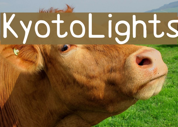 KyotoLights Font examples