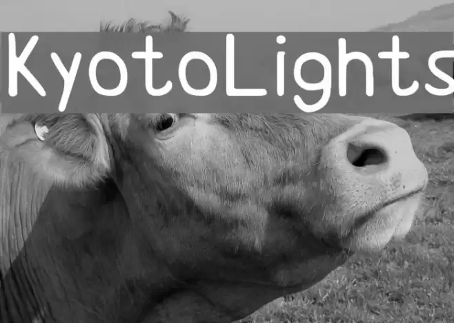 KyotoLights Font examples