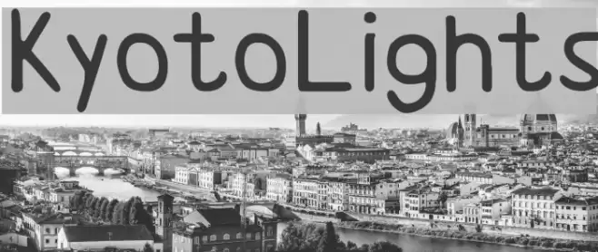 KyotoLights Font examples
