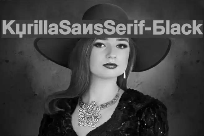KyrillaSansSerif-Black Fuentes examples