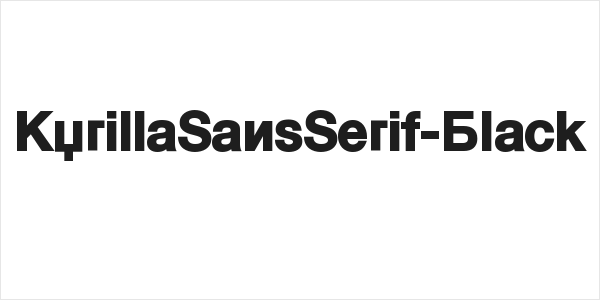 KyrillaSansSerif-Black Logo