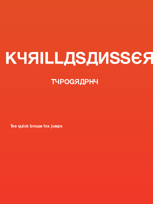 KyrillaSansSerif-Bold Poster