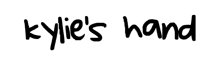 kylie's hand  Frei Schriftart Herunterladen