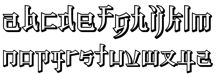 KZ BLADERUNNER 2 Font LOWERCASE