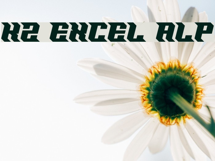KZ EXCEL ALP Font examples