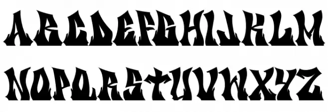 KZ GRAVItY Шрифта ВЕРХНИЙ