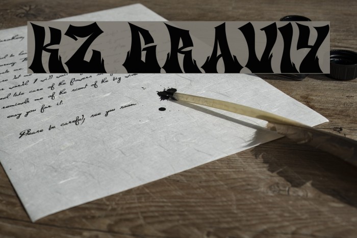 KZ GRAVItY Font examples