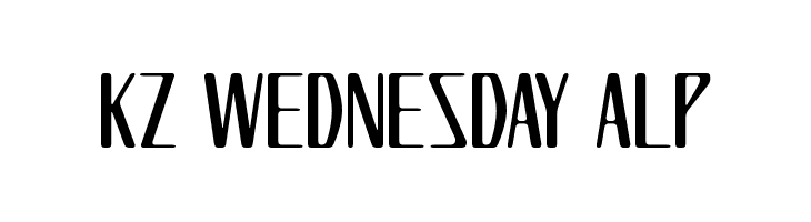 KZ WEDNESDAY ALP  免费字体下载