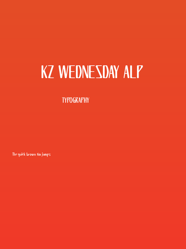 KZ WEDNESDAY ALP Poster