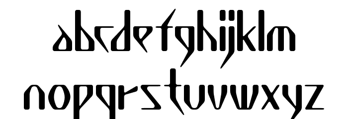 KZ WEDNESDAY ALP Font LOWERCASE