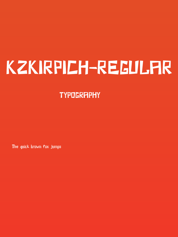 KZKirpich-Regular Poster