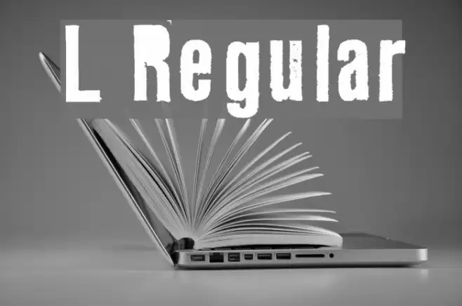 L Regular Шрифта examples