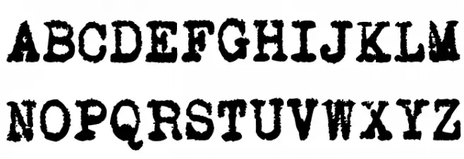 L.C. Smith 5 typewriter Polices MAJUSCULES