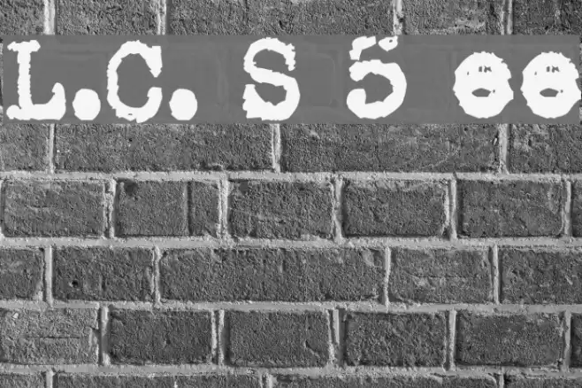 L.C. Smith 5 typewriter Font examples