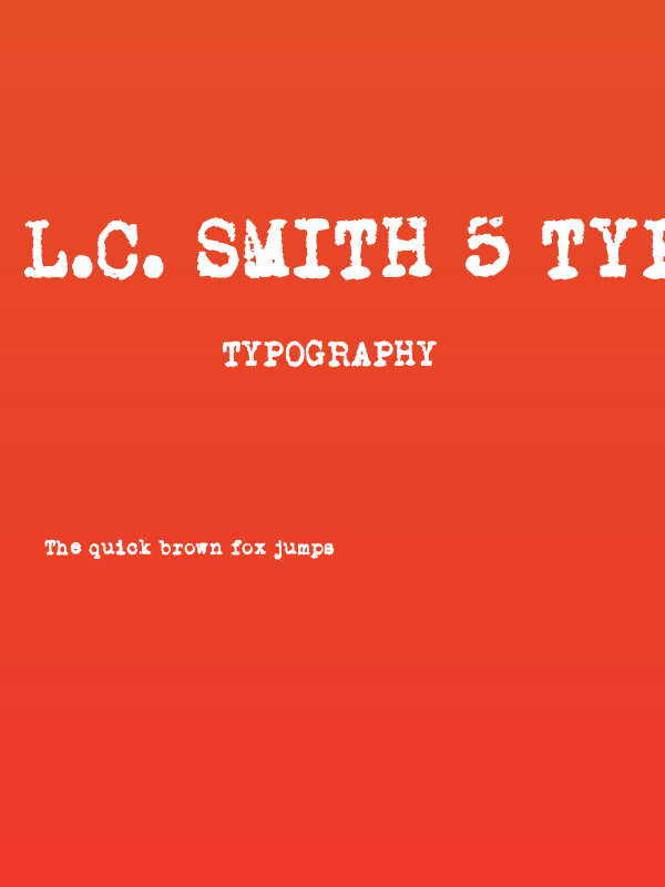 L.C. Smith 5 typewriter Poster