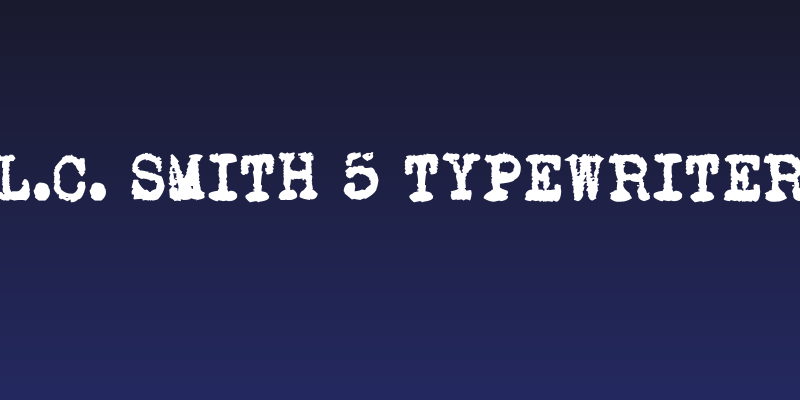 L.C. Smith 5 typewriter Social Header