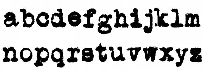 L.C. Smith 5 typewriter Font Litere mici
