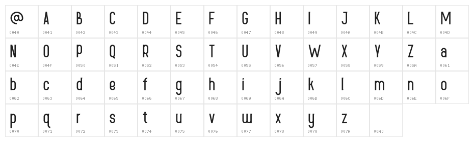 LÚEUE Character Map