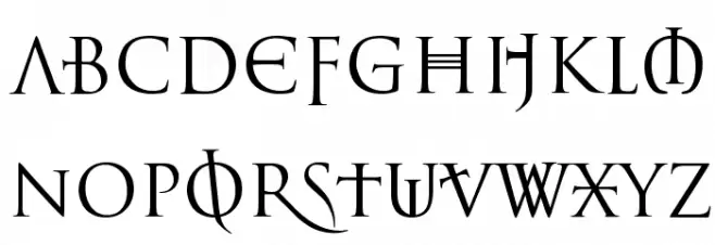 L'Elf Noir du Mal Normal Schriftart Groß