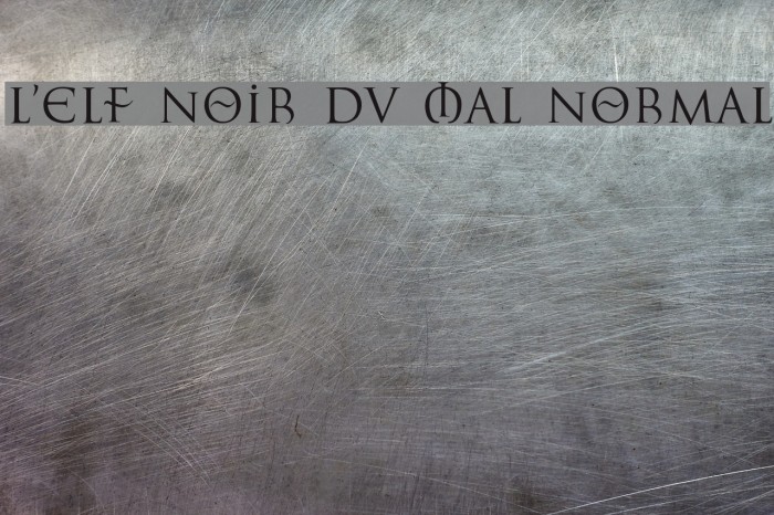 L'Elf Noir du Mal Normal Шрифта examples