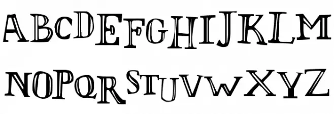 L'Olivier Irregular Schriftart Groß