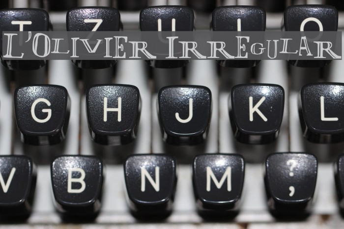 L'Olivier Irregular Font examples