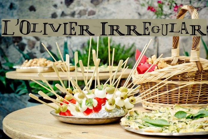 L'Olivier Irregular Font examples