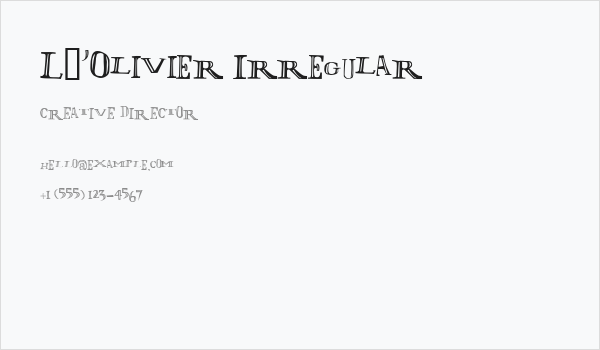 L'Olivier Irregular Business Card