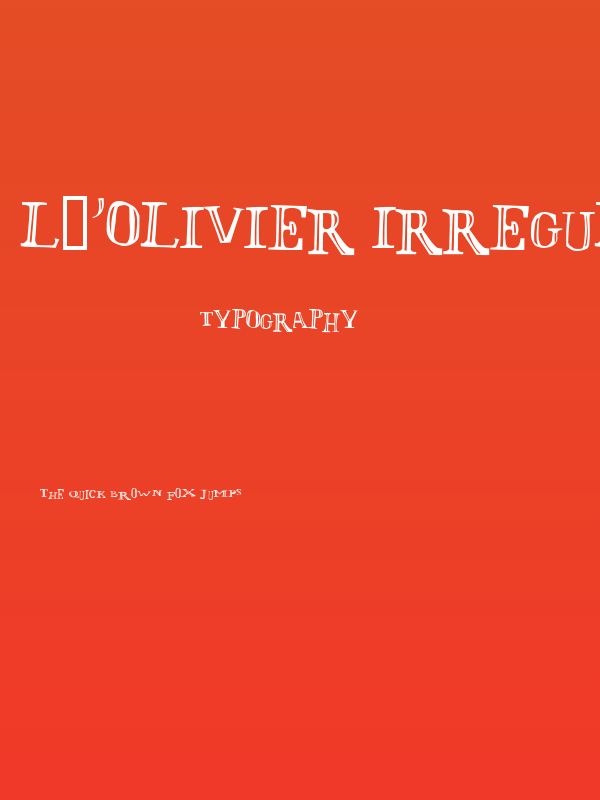 L'Olivier Irregular Poster