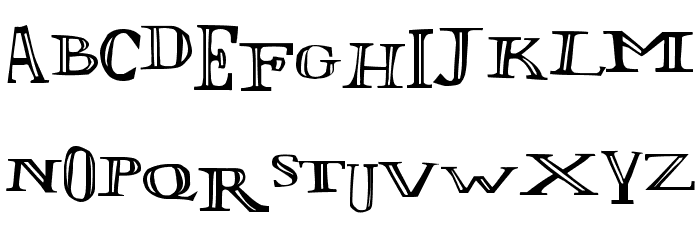 L'Olivier Irregular Font LOWERCASE