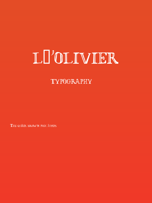 L'Olivier Poster