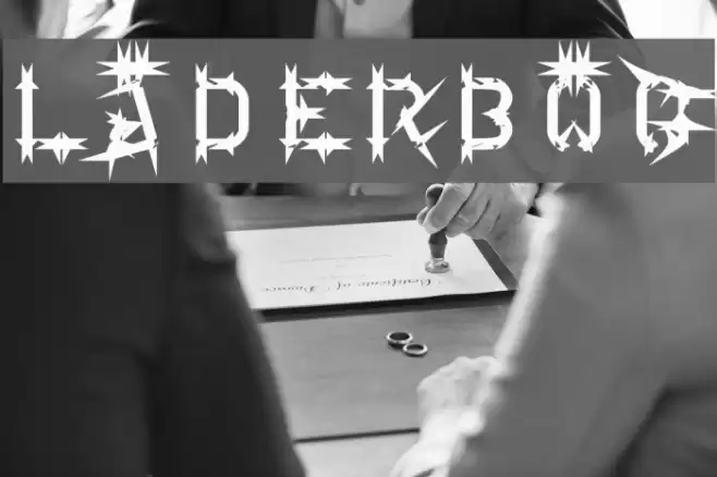 Läderbög Font examples