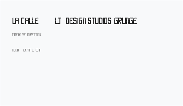 LA CALLE 6 - LJ-Design Studios Grunge Business Card